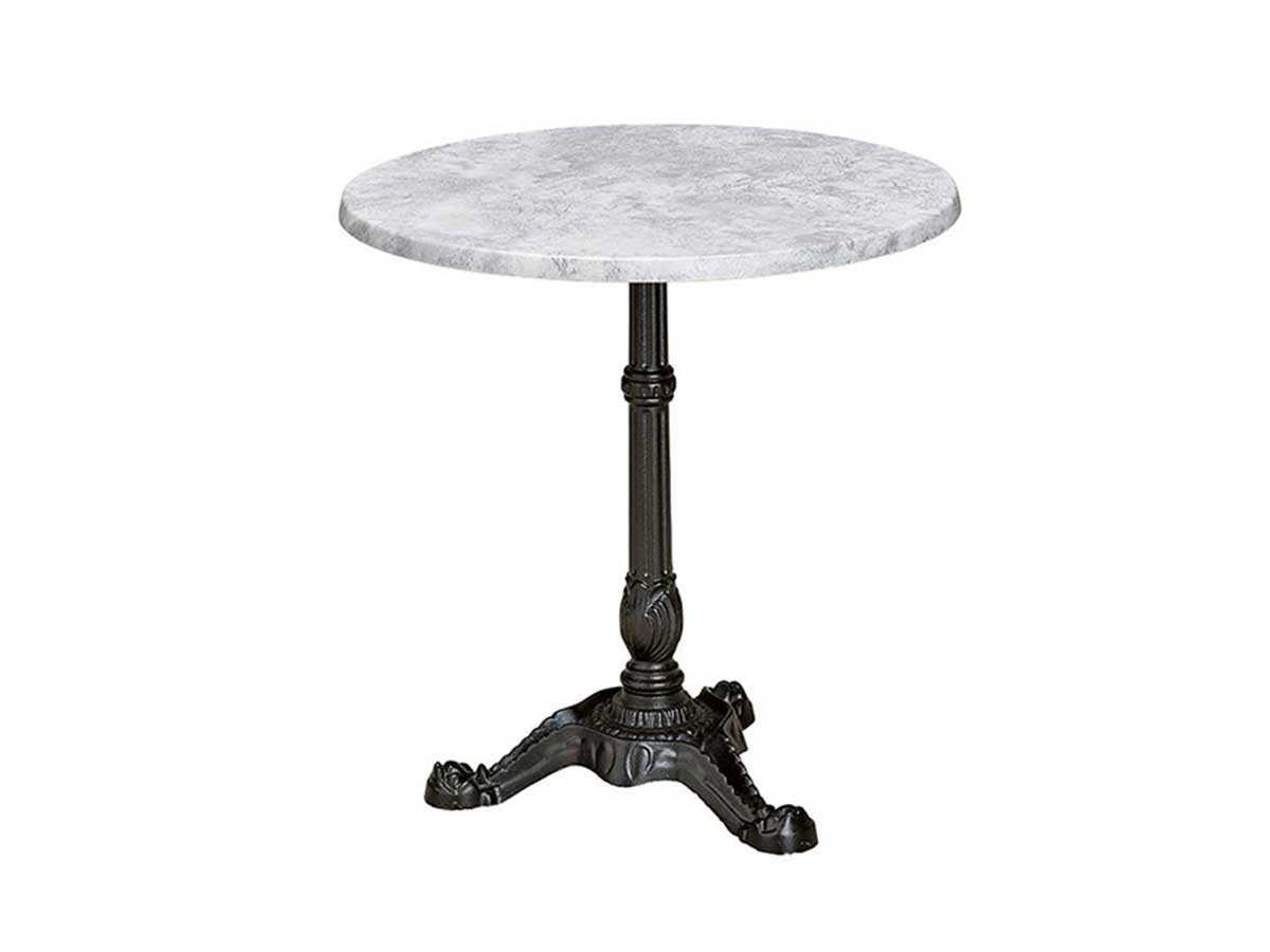 Tavolo bistrot tavolo marmo piastra ø30cm Colata Ferro piede di supporto GIARDINO TAVOLINO BIANCO 